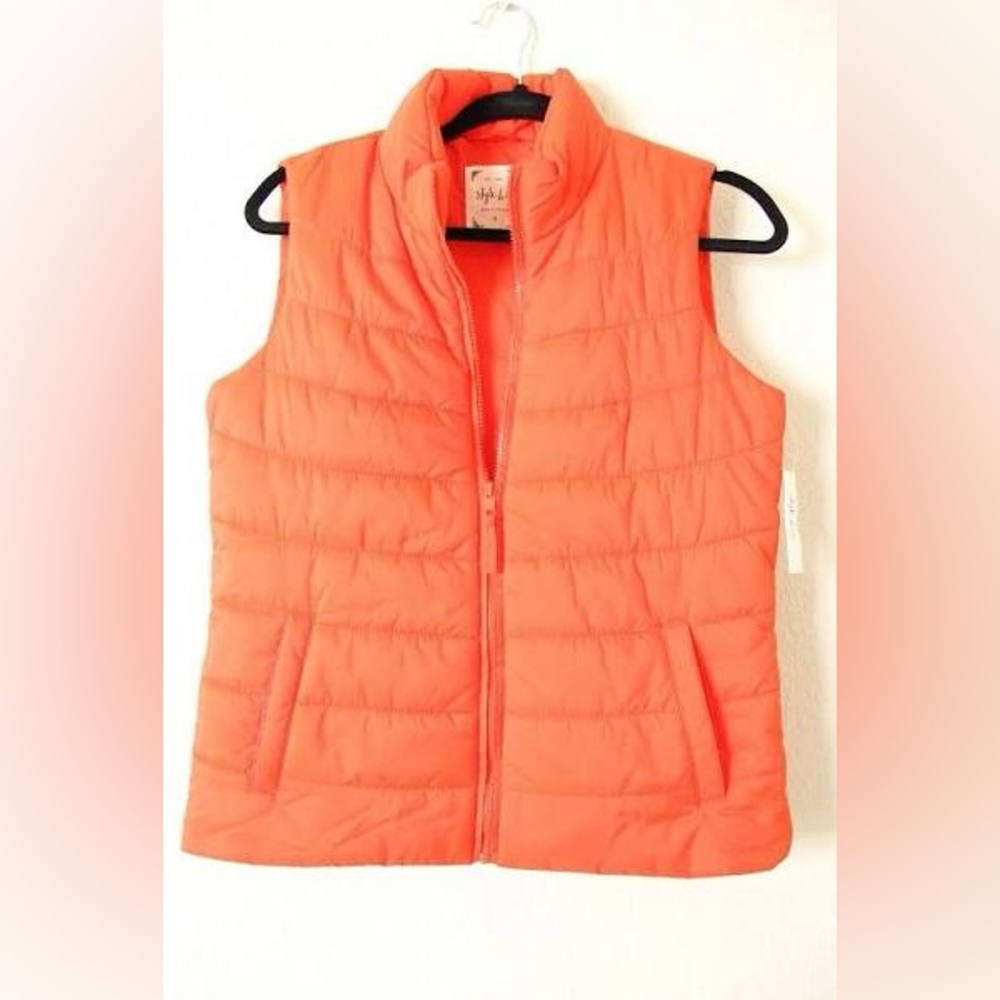 Style & Co Small Red Puffer Vest